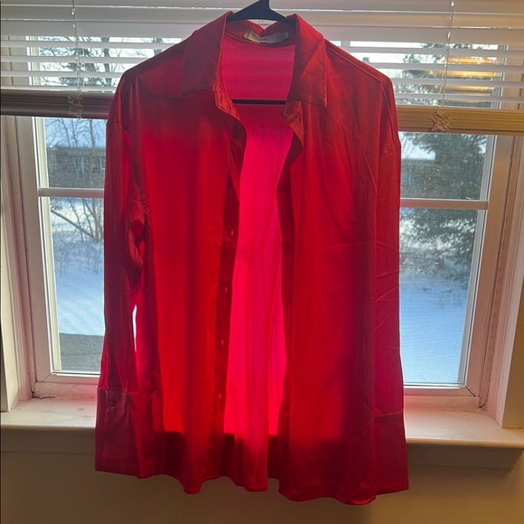 Women's Red Sleep Shirt - Picture 1 of 3